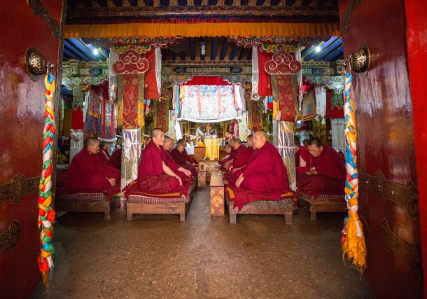 Asia China Lhasa Monks search