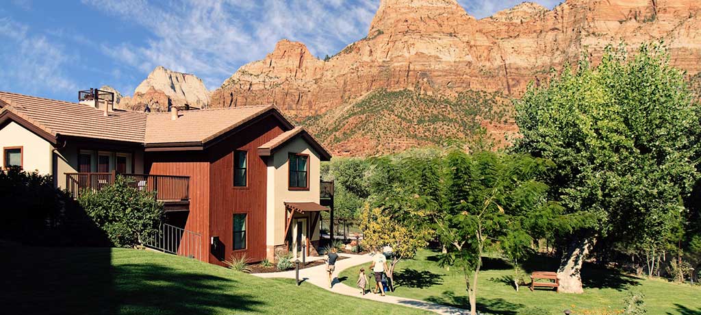 North America Utah Zion National Park Cliffrose Lodge Exterior