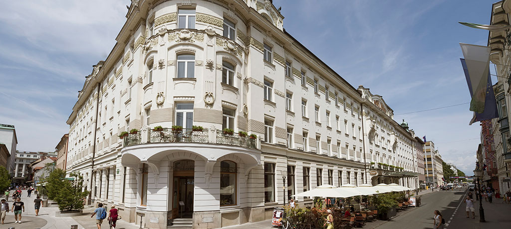 Europe Slovenia Ljubljana Grand Hotel exterior