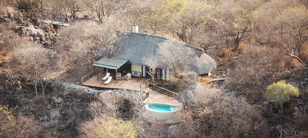 Africa Namibia Ongava Reserve Little Ongava Aerial View