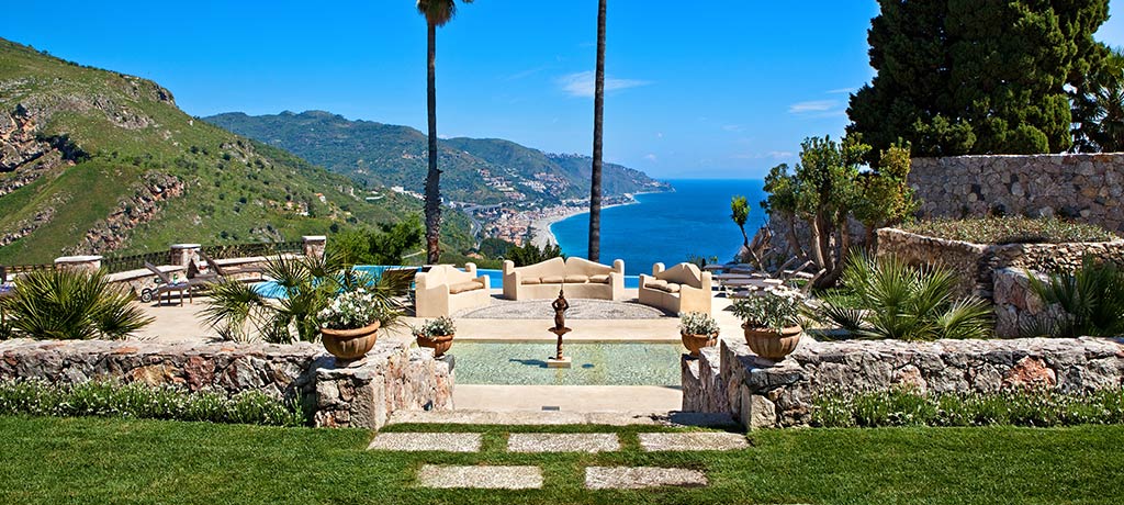 Europe Italy Taormina the ashbee hotel garden