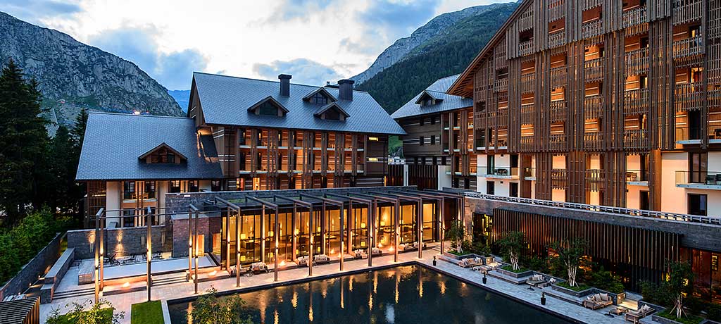 Europe Switzerland Andermatt The Chedi Andermatt exterior 03