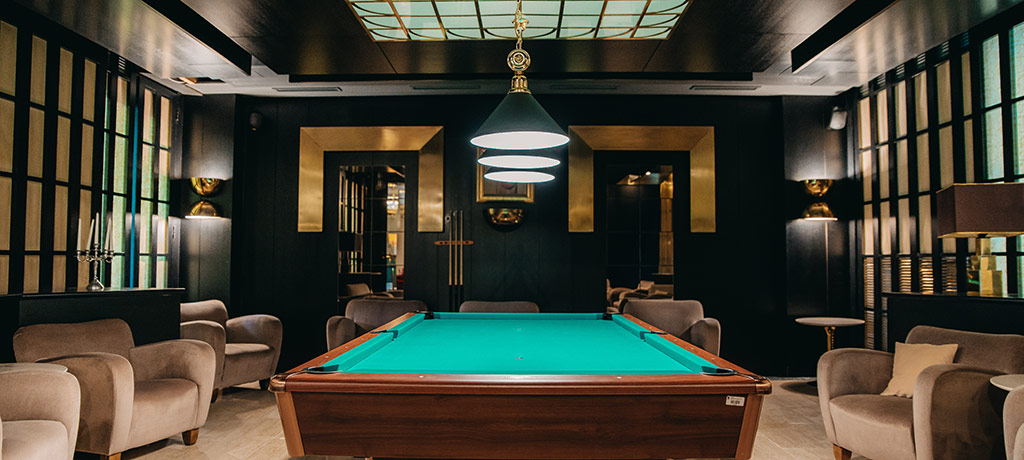 Europe Slovenia Vila Bled Billiard Room