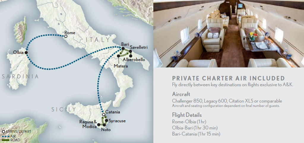 Wings Over Italy and its Islands Map