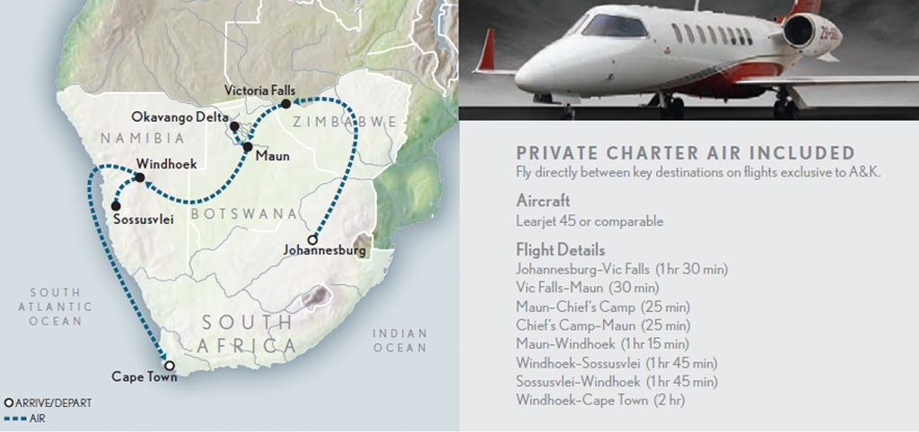 Wings Over Southern Africa Map